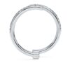 Anello a fascia aperta Eternity con diamanti sintetici 0,2 carati in totale, forma rotonda, oro bianco 14K