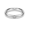 Anello a fascia Eternity con diamanti sintetici 0,05 carati in totale, forma rotonda, oro bianco 14K Anello a fascia Eternity con diamanti sintetici 0,05 carati in totale, forma rotonda, oro bianco 14K