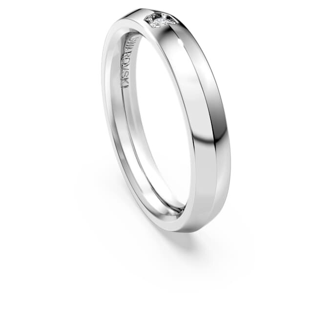 Anello a fascia Eternity con diamanti sintetici 0,05 carati in totale, forma rotonda, oro bianco 14K Anello a fascia Eternity con diamanti sintetici 0,05 carati in totale, forma rotonda, oro bianco 14K