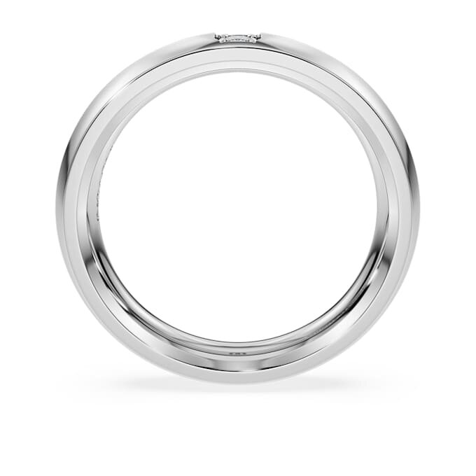 Anello a fascia Eternity con diamanti sintetici 0,05 carati in totale, forma rotonda, oro bianco 14K Anello a fascia Eternity con diamanti sintetici 0,05 carati in totale, forma rotonda, oro bianco 14K