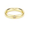 Anello a fascia Eternity con diamanti sintetici 0,05 carati in totale, forma rotonda, oro giallo 14K Anello a fascia Eternity con diamanti sintetici 0,05 carati in totale, forma rotonda, oro giallo 14K