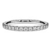 Anello a fascia Eternity con diamanti sintetici 0,4 ct in totale, forma rotonda, argento sterling Anello a fascia Eternity con diamanti sintetici 0,4 ct in totale, forma rotonda, argento sterling