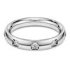 Anello a fascia Eternity con diamanti sintetici 0,5 carati in totale, forma rotonda, oro bianco 14K Anello a fascia Eternity con diamanti sintetici 0,5 carati in totale, forma rotonda, oro bianco 14K