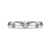 Anello a fascia Eternity con diamanti sintetici 0,5 carati in totale, forma rotonda, oro bianco 14K Anello a fascia Eternity con diamanti sintetici 0,5 carati in totale, forma rotonda, oro bianco 14K