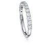 Anello a fascia Eternity con diamanti sintetici 0,5 carati in totale, forma rotonda, oro bianco 14K