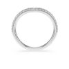 Anello a fascia Eternity V con diamanti sintetici 0,25 carati in totale, forma rotonda, oro bianco 14K