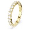 Anello a fascia Matrix Vittore con taglio rotondo, bianco, placcato oro Anello a fascia Matrix Vittore con taglio rotondo, bianco, placcato oro