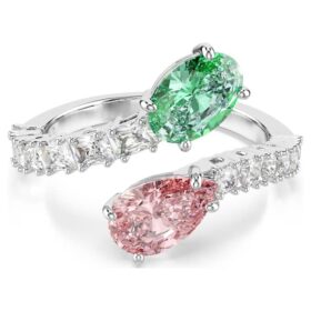 Anello aperto Ariana Grande X Swarovski con tagli misti, multicolore, placcato in rodio Anello aperto Ariana Grande X Swarovski con tagli misti, multicolore, placcato in rodio