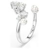 Anello aperto Constella con perla di cristallo, tagli rotondi, bianco, placcato in rodio Anello aperto Constella con perla di cristallo, tagli rotondi, bianco, placcato in rodio