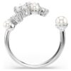 Anello aperto Constella con perla di cristallo, tagli rotondi, bianco, placcato in rodio Anello aperto Constella con perla di cristallo, tagli rotondi, bianco, placcato in rodio