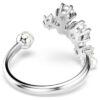 Anello aperto Constella con perla di cristallo, tagli rotondi, bianco, placcato in rodio Anello aperto Constella con perla di cristallo, tagli rotondi, bianco, placcato in rodio