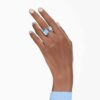 Anello aperto Millenia con taglio ottagonale, blu, placcato in rodio Anello aperto Millenia con taglio ottagonale, blu, placcato in rodio