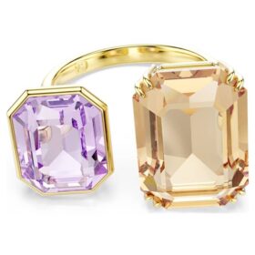 Anello aperto Millenia con taglio ottagonale, multicolore, placcato oro Anello aperto Millenia con taglio ottagonale, multicolore, placcato oro