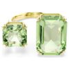 Anello aperto Millenia con taglio ottagonale, verde, placcato oro Anello aperto Millenia con taglio ottagonale, verde, placcato oro