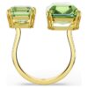 Anello aperto Millenia con taglio ottagonale, verde, placcato oro Anello aperto Millenia con taglio ottagonale, verde, placcato oro