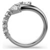 Anello aperto Sublima con tagli misti, bianco, placcato in rutenio Anello aperto Sublima con tagli misti, bianco, placcato in rutenio