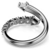 Anello aperto Sublima con tagli misti, bianco, placcato in rutenio Anello aperto Sublima con tagli misti, bianco, placcato in rutenio