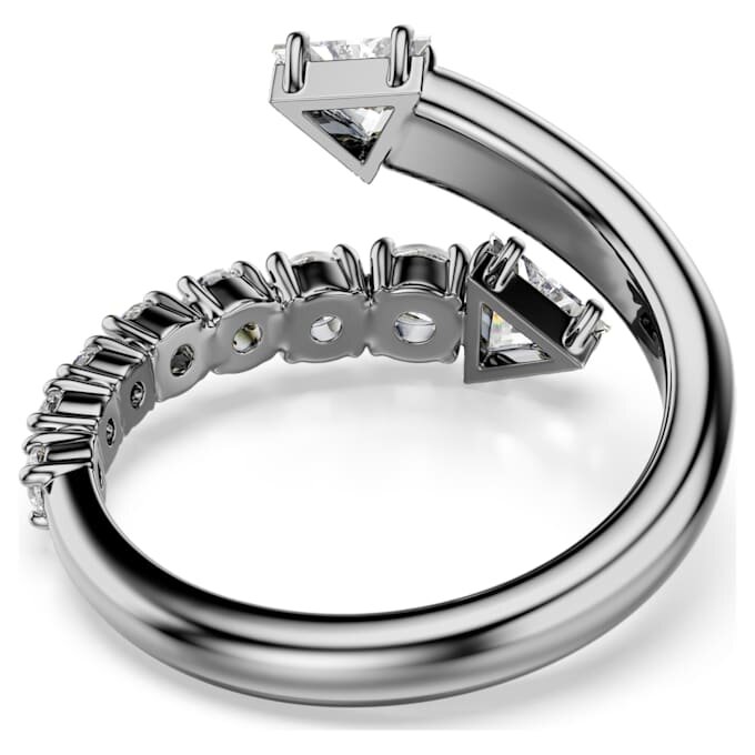 Anello aperto Sublima con tagli misti, bianco, placcato in rutenio Anello aperto Sublima con tagli misti, bianco, placcato in rutenio