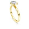 Anello con castone ottagonale, diamanti sintetici 1,0 ct totali, forma ottagonale, oro giallo 14K Anello con castone ottagonale, diamanti sintetici 1,0 ct totali, forma ottagonale, oro giallo 14K