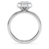 Anello con castone ottagonale, diamanti sintetici 2,0 carati in totale, forma ottagonale, oro bianco 14K Anello con castone ottagonale, diamanti sintetici 2,0 carati in totale, forma ottagonale, oro bianco 14K