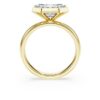 Anello con castone ottagonale, diamanti sintetici 3,0 Ct in totale, forma ottagonale, oro giallo 14K Anello con castone ottagonale, diamanti sintetici 3,0 Ct in totale, forma ottagonale, oro giallo 14K