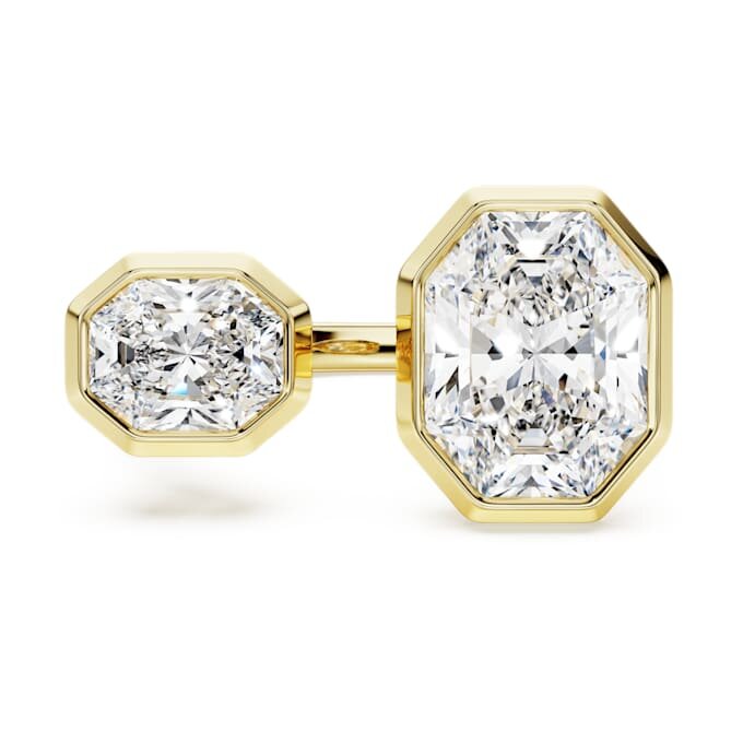 Anello con castone ottagonale, diamanti sintetici 4,10 Ct in totale, forma ottagonale, oro giallo 18 carati Anello con castone ottagonale, diamanti sintetici 4,10 Ct in totale, forma ottagonale, oro giallo 18 carati