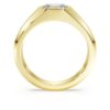Anello con fascia ottagonale, diamanti sintetici 1,0 Ct in totale, forma ottagonale, oro giallo 14K Anello con fascia ottagonale, diamanti sintetici 1,0 Ct in totale, forma ottagonale, oro giallo 14K