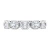 Anello con fascia ottagonale, diamanti sintetici 2,4 carati in totale, forma ottagonale, oro bianco 14K Anello con fascia ottagonale, diamanti sintetici 2,4 carati in totale, forma ottagonale, oro bianco 14K