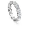 Anello con fascia ottagonale, diamanti sintetici 2,4 carati in totale, forma ottagonale, oro bianco 14K Anello con fascia ottagonale, diamanti sintetici 2,4 carati in totale, forma ottagonale, oro bianco 14K