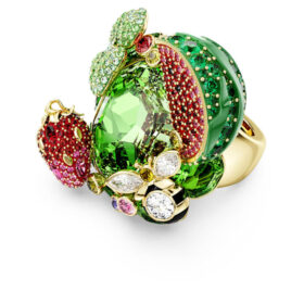 Anello con motivo Idyllia multicolore, placcato in oro Anello con motivo Idyllia multicolore, placcato in oro