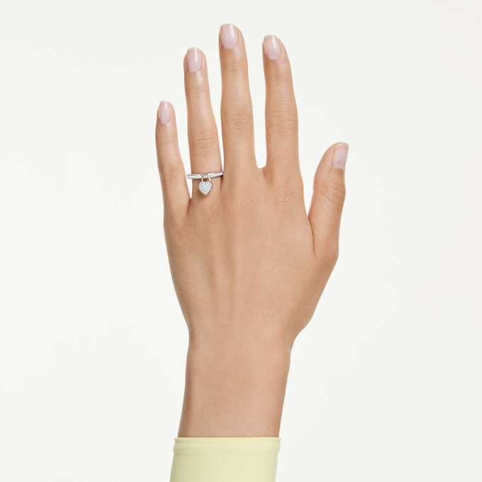 Anello con motivo Idyllia, tagli misti, cuore, rosa, finitura in metalli misti Anello con motivo Idyllia, tagli misti, cuore, rosa, finitura in metalli misti