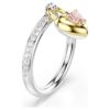 Anello con motivo Idyllia, tagli misti, cuore, rosa, finitura in metalli misti Anello con motivo Idyllia, tagli misti, cuore, rosa, finitura in metalli misti
