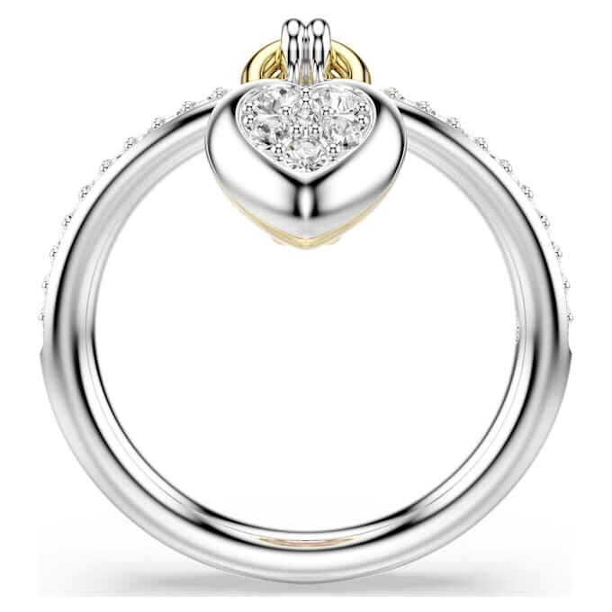 Anello con motivo Idyllia, tagli misti, cuore, rosa, finitura in metalli misti Anello con motivo Idyllia, tagli misti, cuore, rosa, finitura in metalli misti