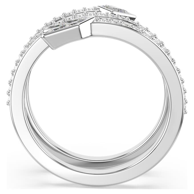 Anello con motivo Idyllia, tagli misti, freccia, bianco, placcato in rodio Anello con motivo Idyllia, tagli misti, freccia, bianco, placcato in rodio