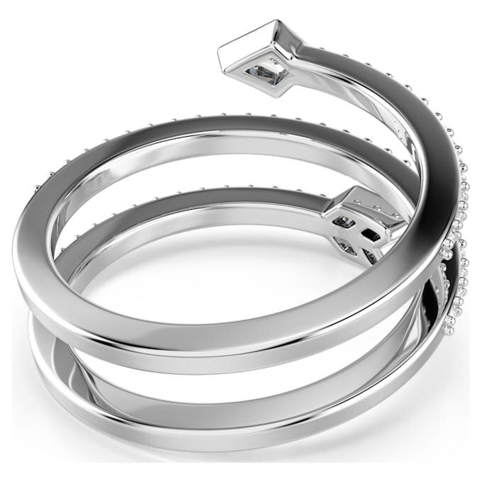 Anello con motivo Idyllia, tagli misti, freccia, bianco, placcato in rodio Anello con motivo Idyllia, tagli misti, freccia, bianco, placcato in rodio
