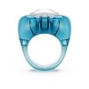 Anello da cocktail Dulcis con taglio a cuore, pavé, cuore, blu Anello da cocktail Dulcis con taglio a cuore, pavé, cuore, blu