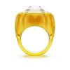 Anello da cocktail Dulcis con taglio a cuscino, pavé, giallo Anello da cocktail Dulcis con taglio a cuscino, pavé, giallo