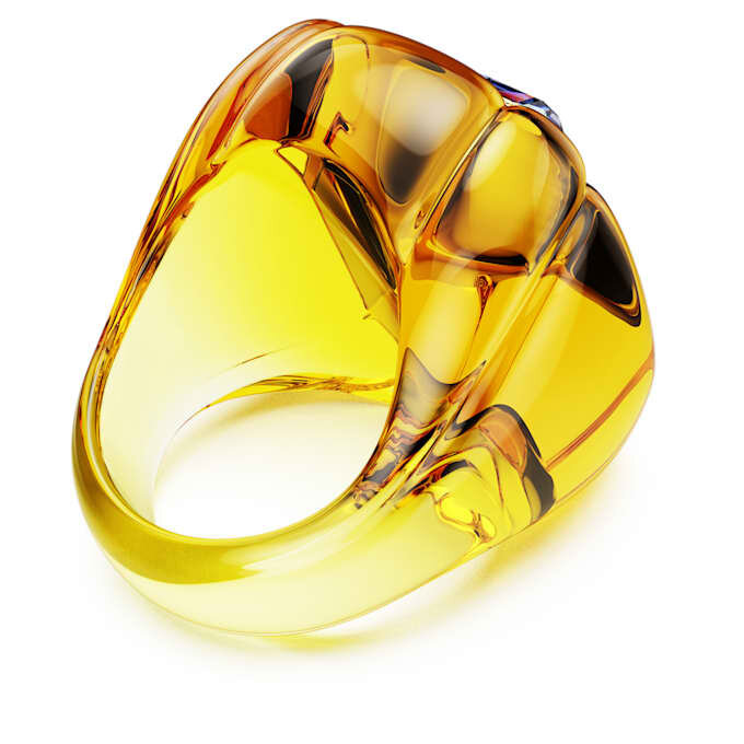 Anello da cocktail Dulcis con taglio a cuscino, pavé, giallo Anello da cocktail Dulcis con taglio a cuscino, pavé, giallo