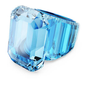 Anello da cocktail Lucent con taglio ottagonale, blu Anello da cocktail Lucent con taglio ottagonale, blu