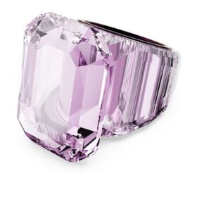Anello da cocktail Lucent con taglio ottagonale, rosa