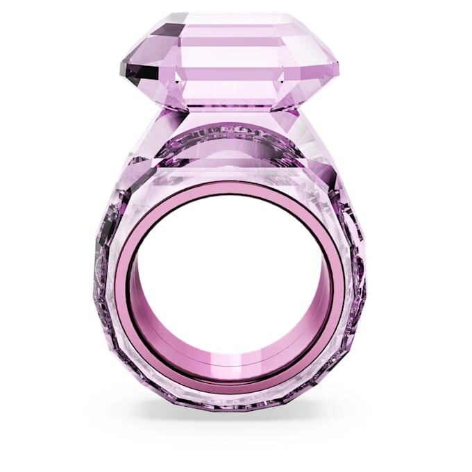 Anello da cocktail Lucent con taglio ottagonale, rosa Anello da cocktail Lucent con taglio ottagonale, rosa