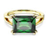 Anello da cocktail Stilla con taglio rettangolare, verde, placcato oro Anello da cocktail Stilla con taglio rettangolare, verde, placcato oro