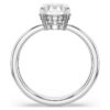 Anello da cocktail Stilla con taglio rotondo, bianco, finitura argento Anello da cocktail Stilla con taglio rotondo, bianco, finitura argento