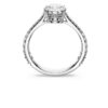 Anello da cocktail Stilla con taglio rotondo, pavé, bianco, finitura argento Anello da cocktail Stilla con taglio rotondo, pavé, bianco, finitura argento