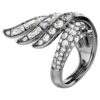 Anello della collezione Vienna “Swan”, bianco, placcato in rutenio Anello della collezione Vienna “Swan”, bianco, placcato in rutenio