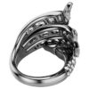 Anello della collezione Vienna “Swan”, bianco, placcato in rutenio Anello della collezione Vienna “Swan”, bianco, placcato in rutenio