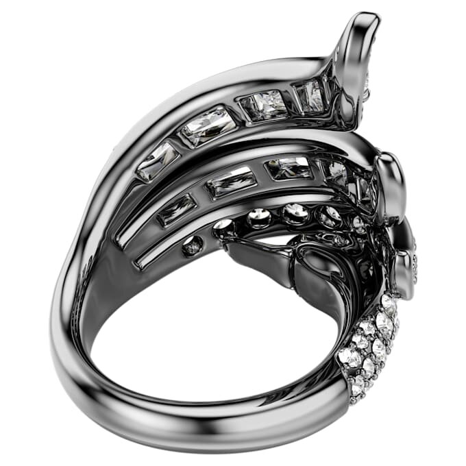 Anello della collezione Vienna “Swan”, bianco, placcato in rutenio Anello della collezione Vienna “Swan”, bianco, placcato in rutenio