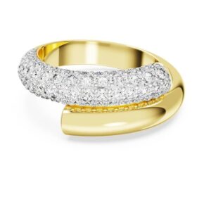 Anello Dextera bianco, placcato in oro