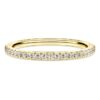 Anello Eternity con diamanti sintetici 0,2 ct totali, forma rotonda, oro giallo 14K Anello Eternity con diamanti sintetici 0,2 ct totali, forma rotonda, oro giallo 14K