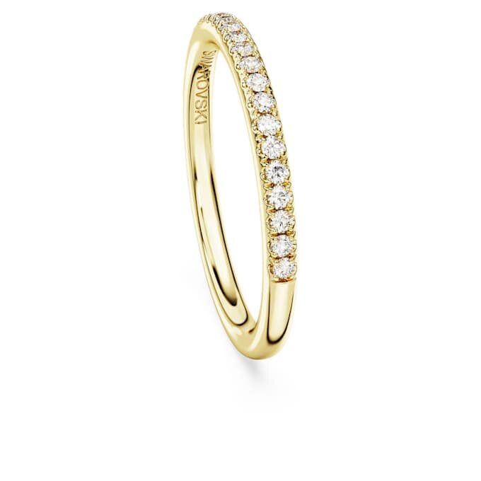 Anello Eternity con diamanti sintetici 0,2 ct totali, forma rotonda, oro giallo 14K Anello Eternity con diamanti sintetici 0,2 ct totali, forma rotonda, oro giallo 14K